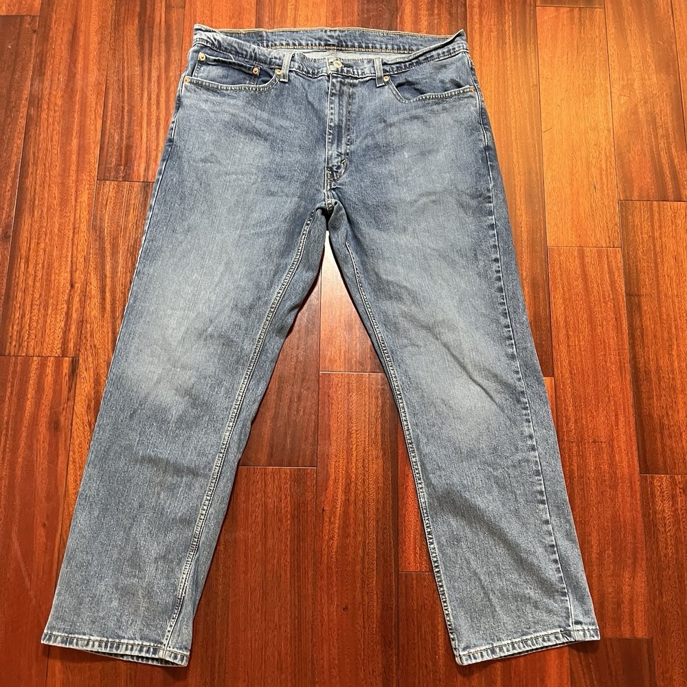 Levis Jeans Mens 36x30 559 Blue Light Wash Fade Grunge Workwear Casual (37x29)